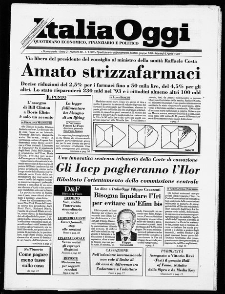 Italia oggi : quotidiano di economia finanza e politica